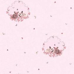Profhome 355641-GU Children wallpaper wall matt pink fuchsia 5.33 m2 (57 ft2)