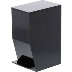 Yamazaki Sanitary Step-On Trash Can Black