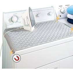 Magnetic Ironing Mat Blanket Ironing Board Replacement Iron Board Alternative Cover/Quilted Washer Dryer Heat Resistant Pad/Portable Ironing Board Cover/Mat Grey 33 X 18