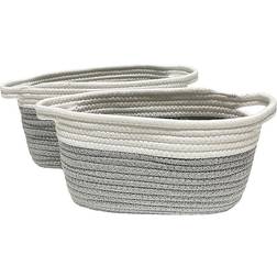 Levtex Baby Rope Storage Baskets In Grey/white