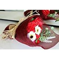 Standing Soap Flower Bouquet - Red