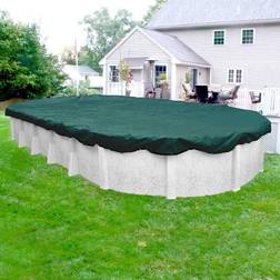 Pool Mate Commercial-Grade 18 ft. x 40 ft. Oval Teal Green Above Ground Winter Cover