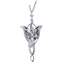 The Noble Collection Lord of the Rings Arwen Evenstar Pendant Necklace - Silver/Transparent