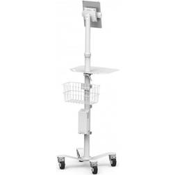 Compulocks Group Rolling VESA Medical Floor Stand With Universal Tablet Holder White Vagn för surfplatta metall vit skärmstorlek: 7"-13" monter