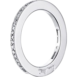 Efva Attling Thin Ring - White Gold/Transparent 17mm