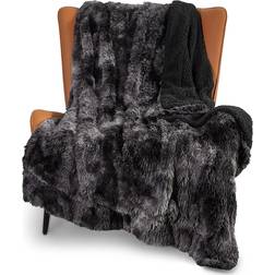 Bedsure Fuzzy Fluffy Blankets Grey, Beige, Brown, White, Black, Yellow, Silver, Pink, Blue, Green (152.4x127cm)