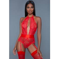 Be Wicked Roter Spitzen-Body