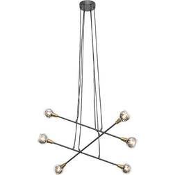 QAZQA Vidro Black/Brass/Gold Pendant Lamp ∅ 80cm