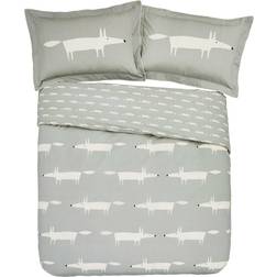 Scion Mr Fox Cotton Duvet Cover Silver (200x)