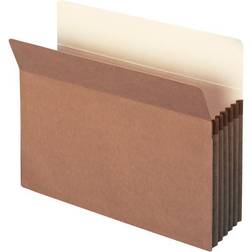 Smead Smead 73234 5 1/4 Expansion Drop Front Pocket, Straight Tab, Letter, Manila/Redrope, 10/Box