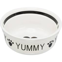 Trixie Ceramic bowl, for dog/cat, white/black, 1.6 fits