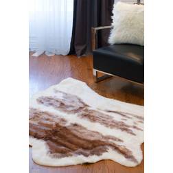 Luxe Faux Fur White, Brown