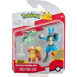 POKEMON BATTLE FIGURE 3 PACK Features 2-Inch Growlithe Dreepy and 3-Inch Lucario Battle Figures