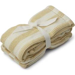 Liewood Leah Muslin Diaper Wheat Yellow/Cream 2-Pack