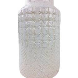 Geko White Star Textured Stoneware 30cm Vase