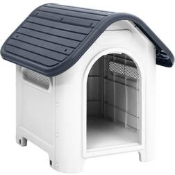 vidaXL Casetta Per Cani Grigia 59x75x66 cm In Polipropilene