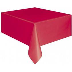 Unique Party Red Plastic Tablecloth 108 x 54in