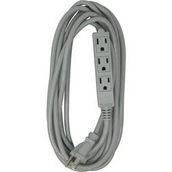 Wood's 2867 3outlet extension cord with power tap, 20foot, gray