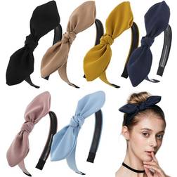 Carede Solid Bow Headbands for Women Twist Knot Headbands