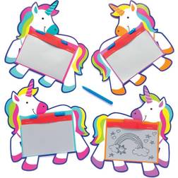 Baker Ross Rainbow Unicorn Magic Slates (Pack of 8) AW674, Magic Drawing Boards Perfect for Kids Party Bag Fillers or Gift Ideas