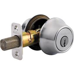 Kwikset Satin Chrome Metal Double Cylinder Deadbolt