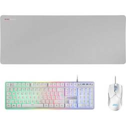 Mars Gaming MCPXWES Combo Teclado+Ratón+Alfombrilla Blanco