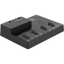 DeLock SSD-dockningsstation med klonfunktion Platser: 4 M.2 M.2 NVMe-kort USB 3.2 (Gen 2) svart (64124)