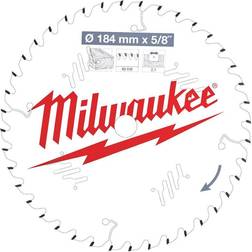 Milwaukee 184mm 40T Wood Cutting Thin Kerf Circular Saw Blade