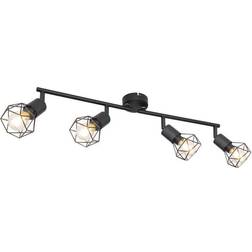 Globo Lighting Xara I Deckenstrahler Schwarz 4x E14 Dimmbar 60x8x19.5 cm Projecteur