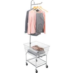 Kennedy International It All Deluxe Laundry Valet, Basket Clothes Hanger, Rolling Cart