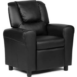 Costway Children's PU Leather Recliner Chair with Front Footrest