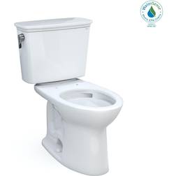 Toto Drake 1.28 GPF Elongated Bowl Toilet, 19"W x 28-3/8"D x 30-1/8"H, Cotton