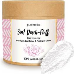 puremetics 3-in-1 Shower Fluff with Sugar Scrub - Sea of blossoms