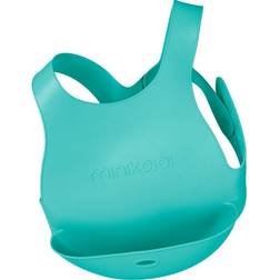 Minikoioi Silicone bib with a pocket GREEN