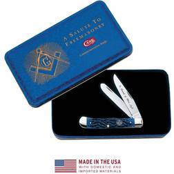 Case Cutlery W. R. Co Masonic Blue Bone Pocket Knife