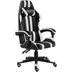 vidaXL Fauteuil de jeux vidéo Noir et blanc Similicuir White