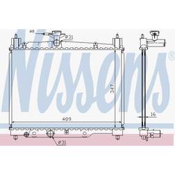 Radiateur Du Moteur 64789A Aluminium 347 489 16 Sans Joint d'étanchéite Sans Cache