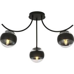 Euluna Boston loftlampe, sort/klar Pendel