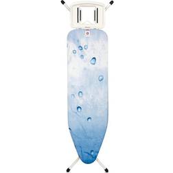 Brabantia Ironing Board B with Solid Steam Iron Rest, Ice Water Cover and White Frame