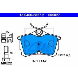 ATE 13.0460-5827.2 bromsbeläggsats, skivbroms