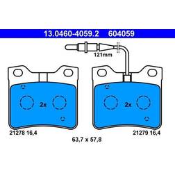 ATE 13.0460-4059.2 bromsbeläggsats, skivbroms