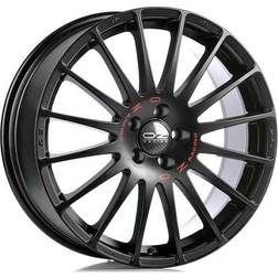 OZ Superturismo GT Matt Black Red Lettering 8x17 5/100 ET35 B68