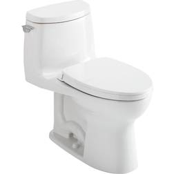 Toto Cotton White Elongated Standard Height WaterSense Toilet 12-in Rough-In Size with Bidet (Ada Compliant) MS604124CUFG-01