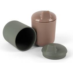 Dantoy Tiny Bio Sippy Cups tasse Olive/Mocca 0m 2 pcs