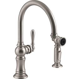 Kohler Artifacts Vibrant Single Handle High-arc Kitchen Faucet with Sprayer