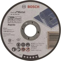 Bosch Rak kapskiva, Best for Metal Rapido A 60 W BF, 115 mm, 1,0 mm