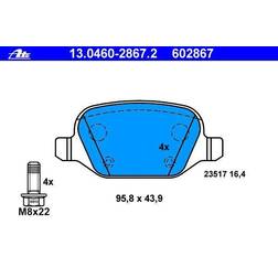 ATE 13.0460-2867.2 bromsbeläggsats, skivbroms