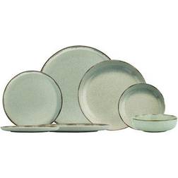 Kütahya En Porcelaine Point 24 Pièces Vert Service de Table 24pcs