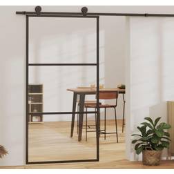 vidaXL Con Herrajes ESG Vidrio Y Aluminio 102x205 cm Puerta Corredera (x)