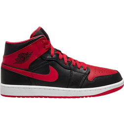 Nike Air Jordan 1 Mid GS - Black/Fire Red/White